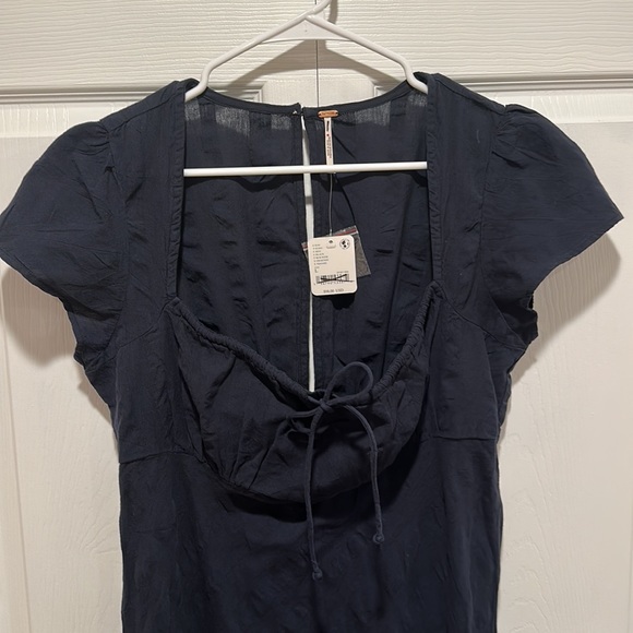 Free People Natalya Black Solid Midi Dress - Picture 7 of 9